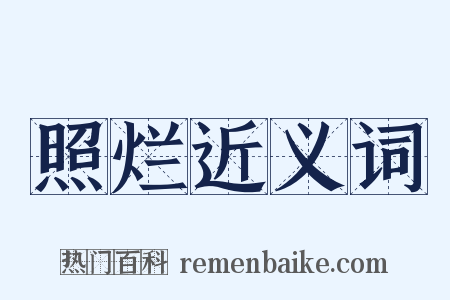 照烂近义词是什么意思的图片